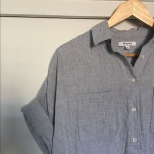 Madewell Courier shirt in grey flannel